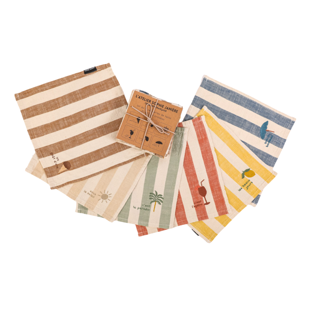 Lot de serviettes "Les beaux jours"