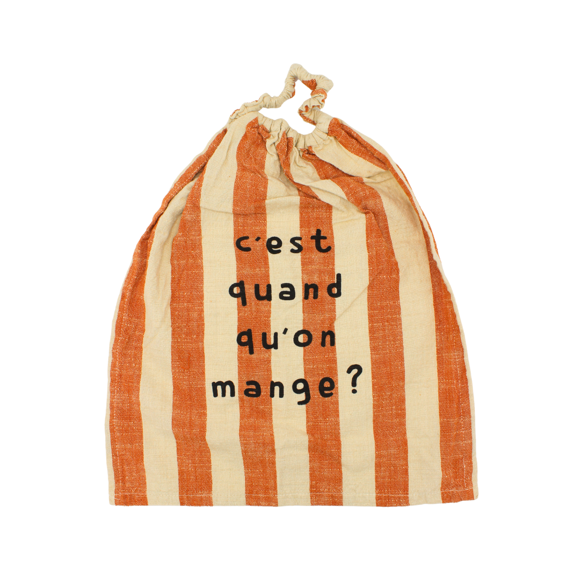 Bavoir "C'est quand qu'on mange"