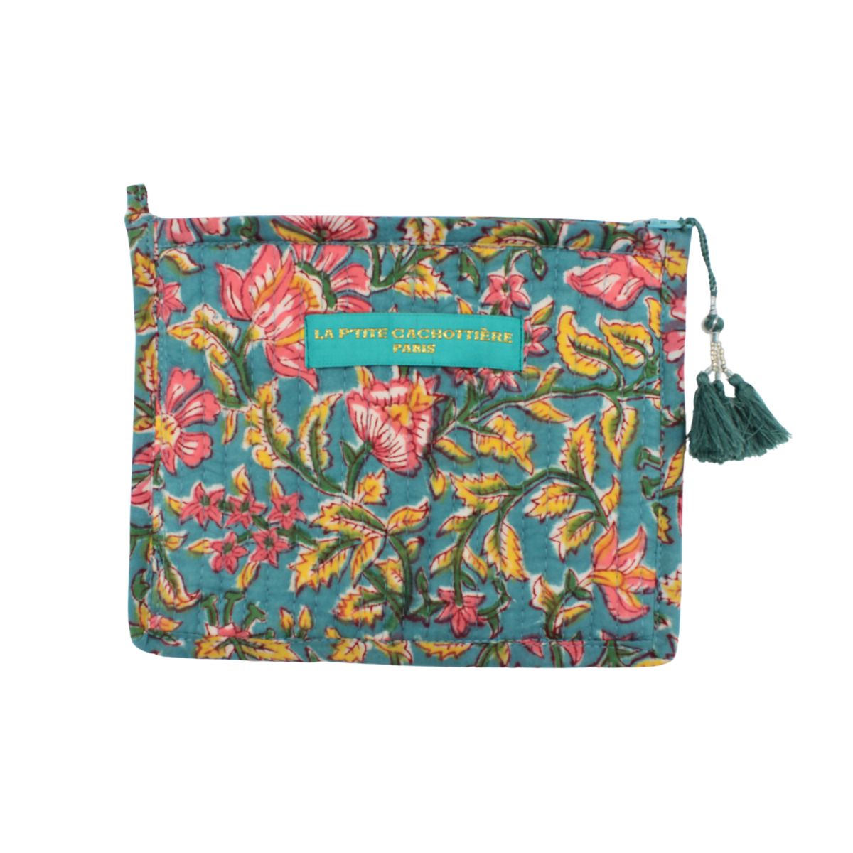 Trousse de toilette India bleu canard