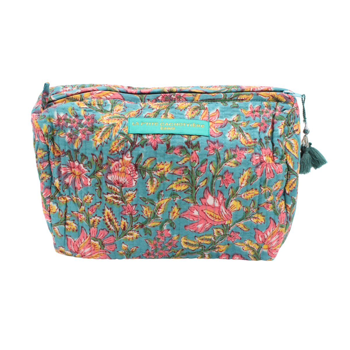 Trousse de toilette India bleu canard