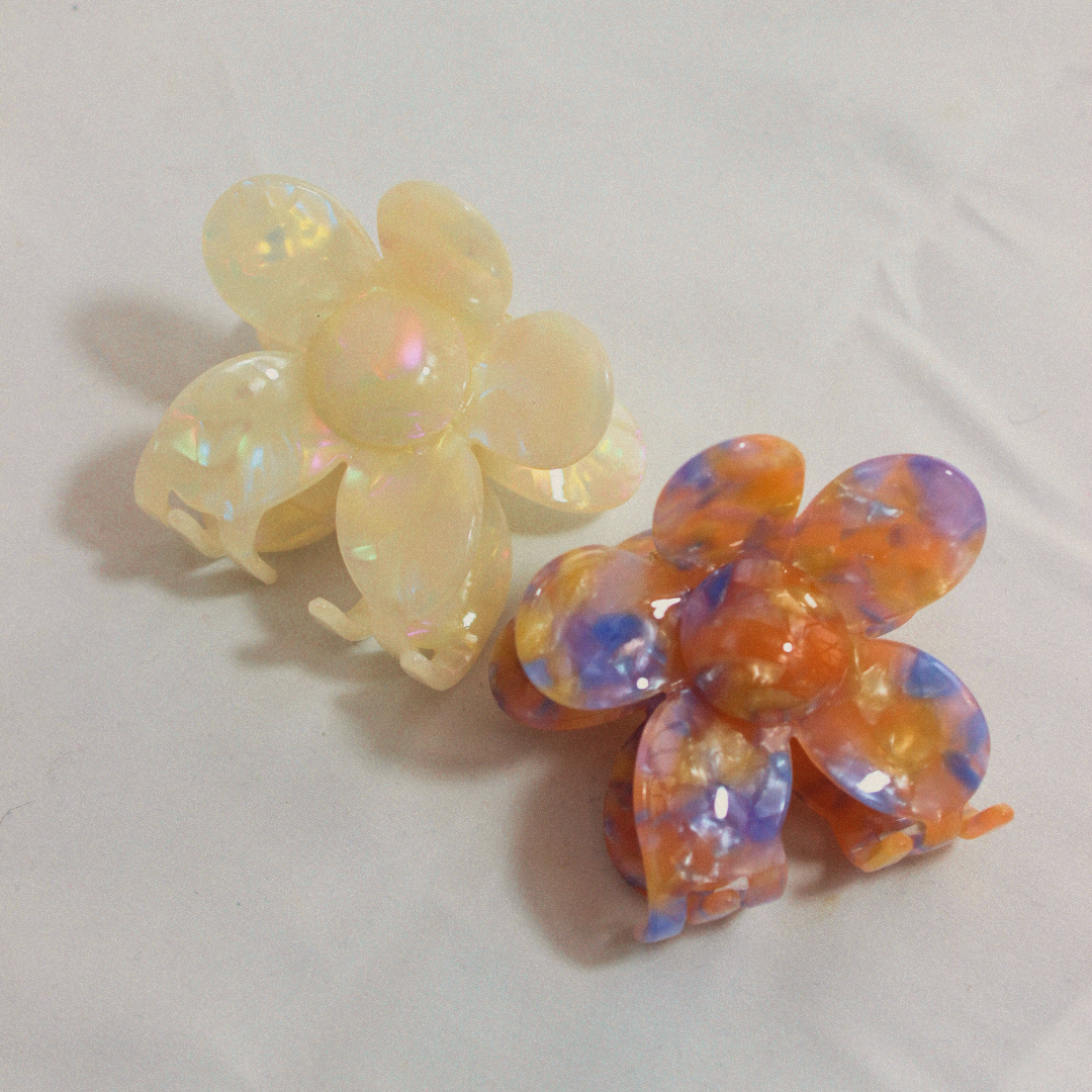 Pince à cheveux Fleur marbrée