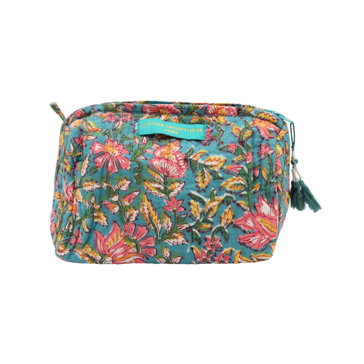 Trousse de toilette India bleu canard