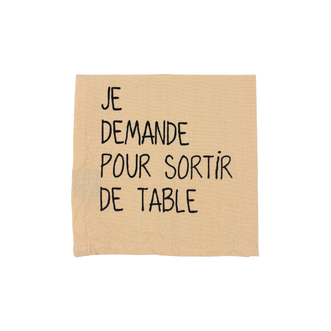 Lot de serviettes « Les bonnes manières »