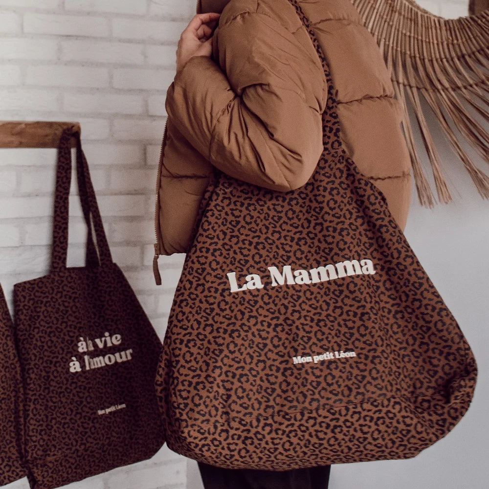 Cabas XXL léopard "La Mamma"