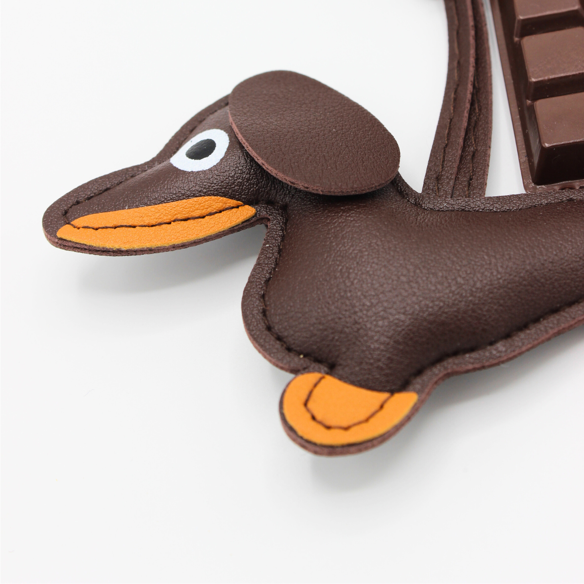 Porte-clés à breloque Teckel chocolat