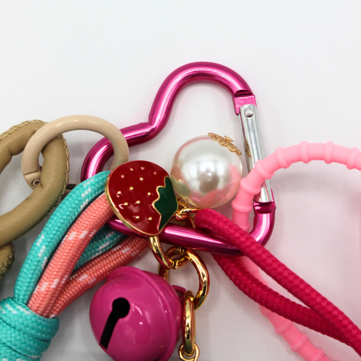 Porte-clés à breloques Framboise