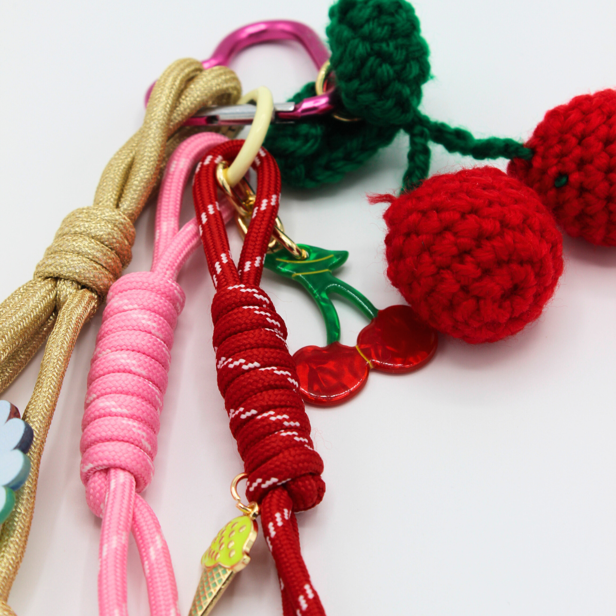 Porte-clés au crochet Cerise