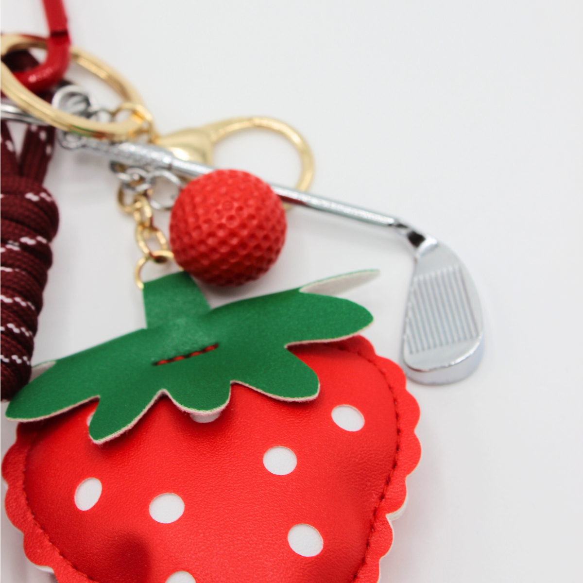 Porte-clés à breloque Fraise