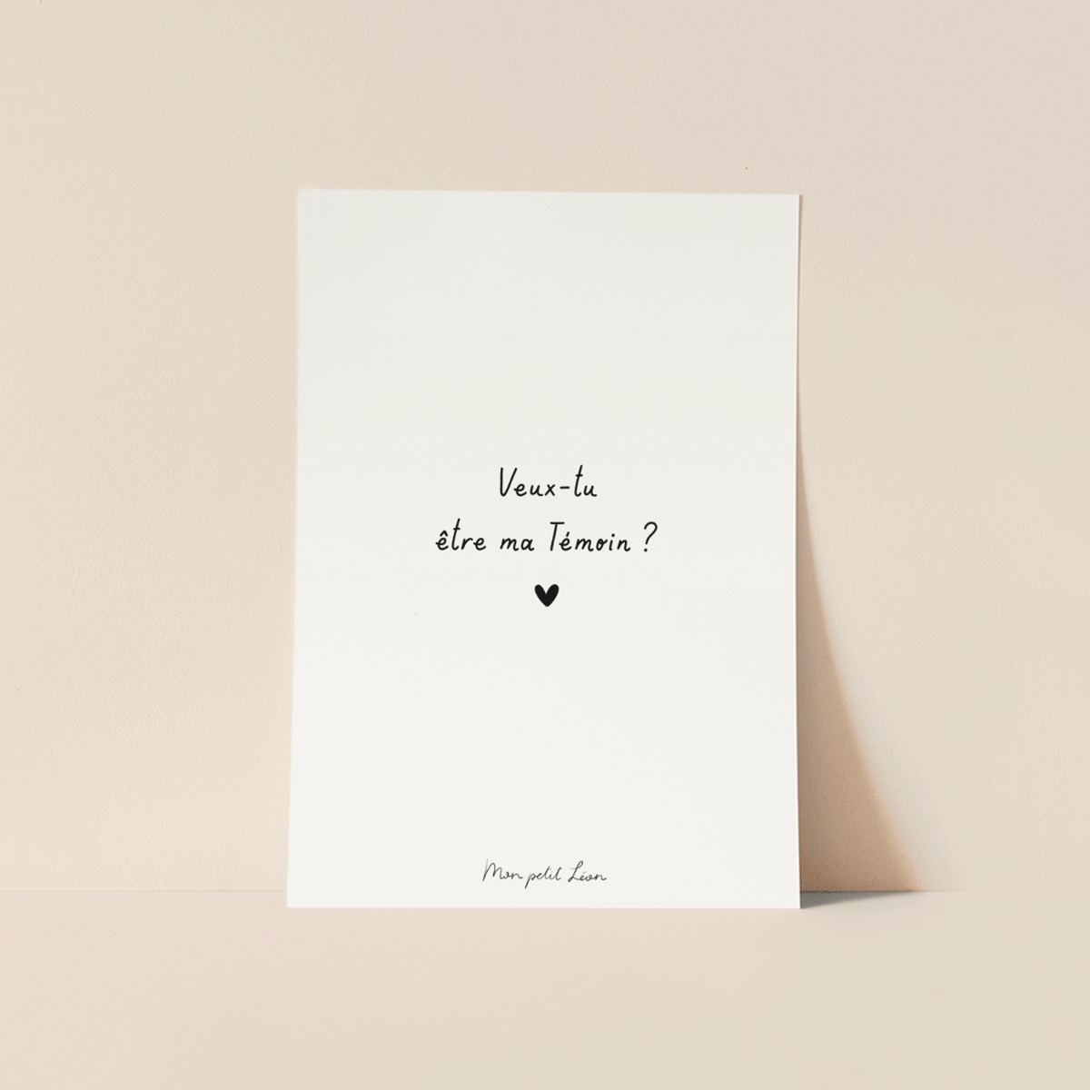 Carte "Veux-tu être ma témoin ?" A6