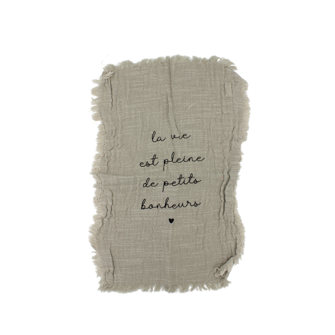 Essuie mains "La vie est pleine de petits bonheurs"