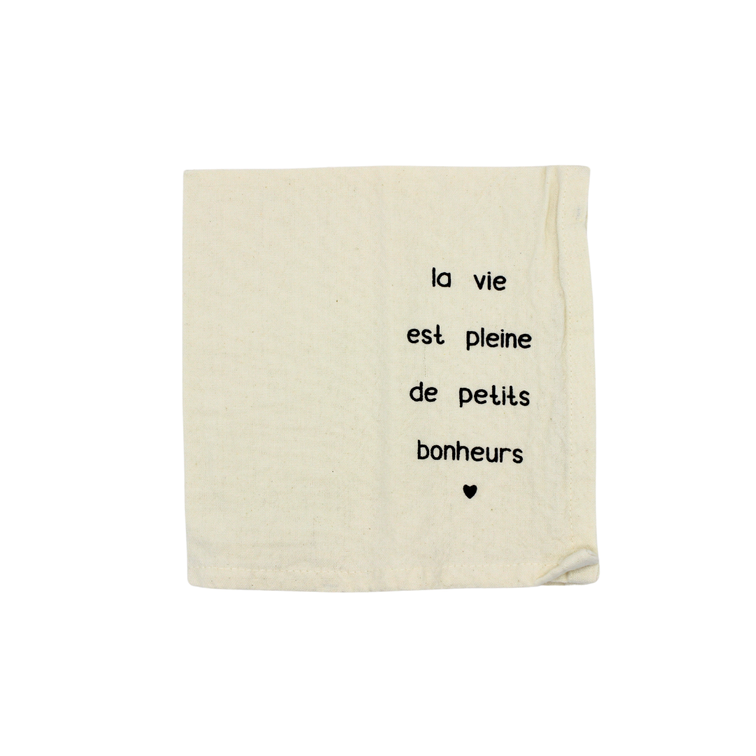 Lot de serviettes "La vie est belle"