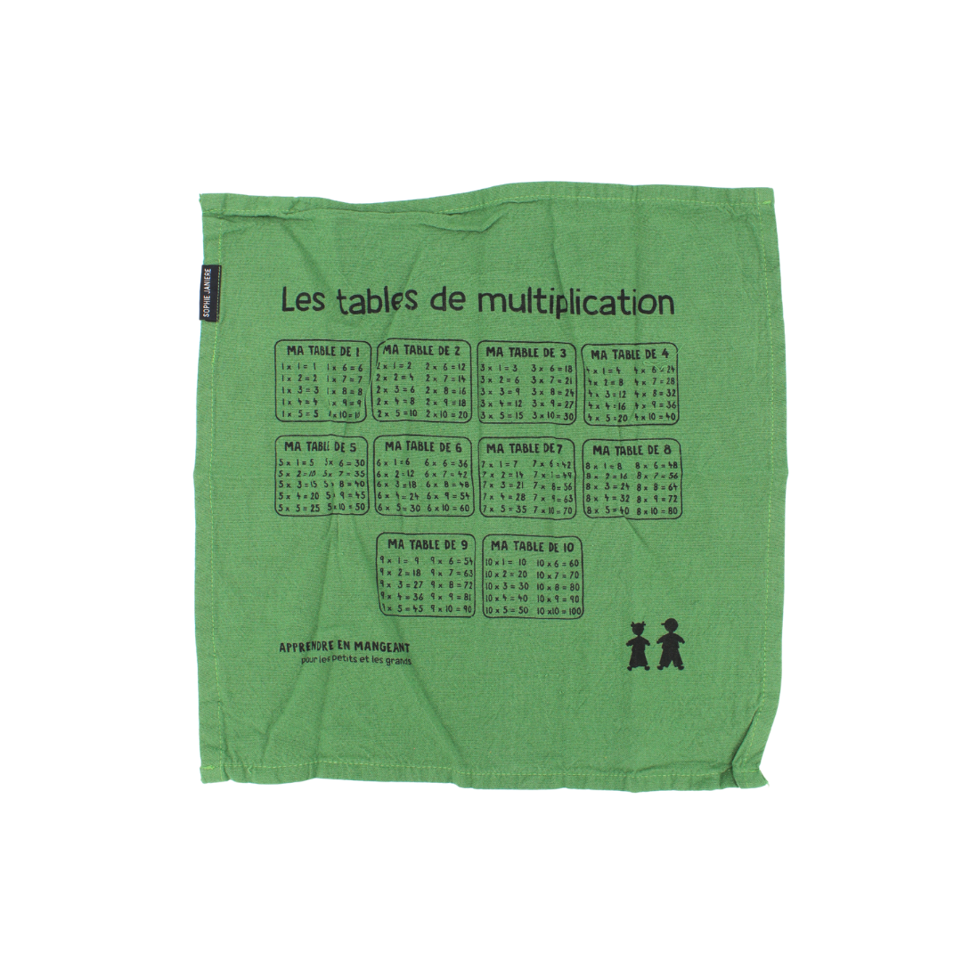 Lot de serviettes « Apprendre en mangeant »