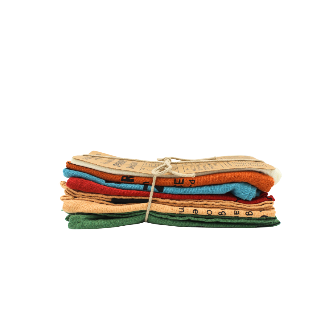 Lot de serviettes « Apprendre en mangeant »