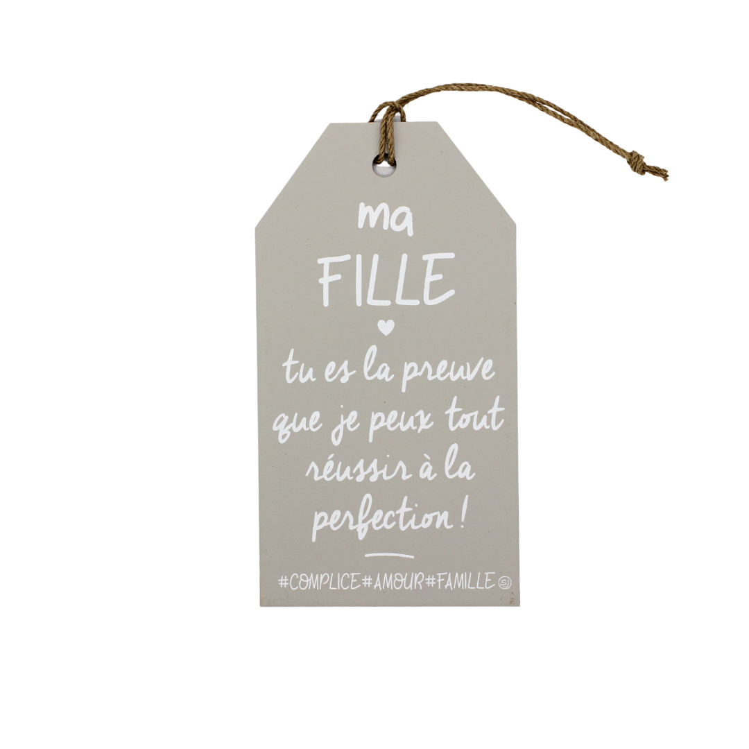 Plaque décorative "Ma fille"