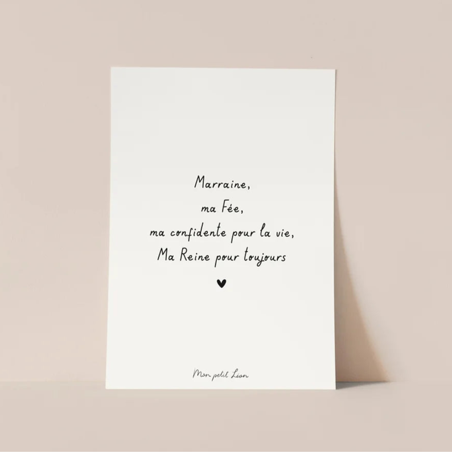 Carte "Marraine ma fée" A6