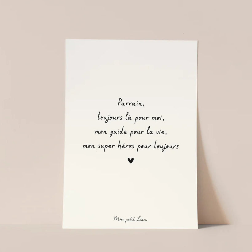 Carte "Parrain, toujours là pour moi" A6