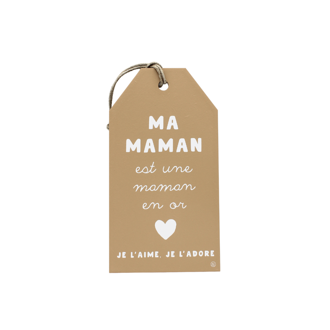 Plaque décorative "Ma maman en or"