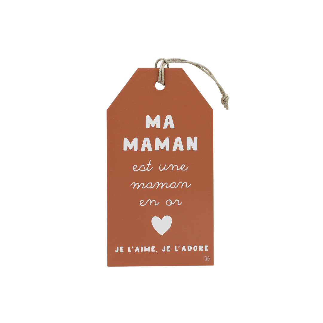 Plaque décorative "Ma maman en or"
