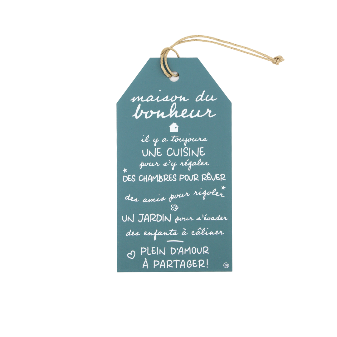 Plaque décorative « Maison du bonheur »