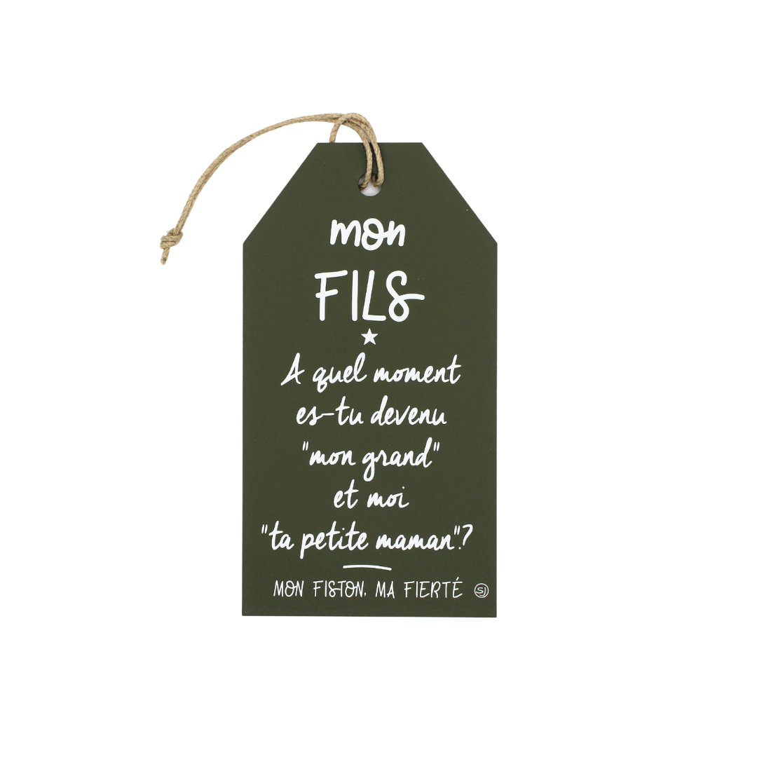 Plaque décorative "Mon fils"