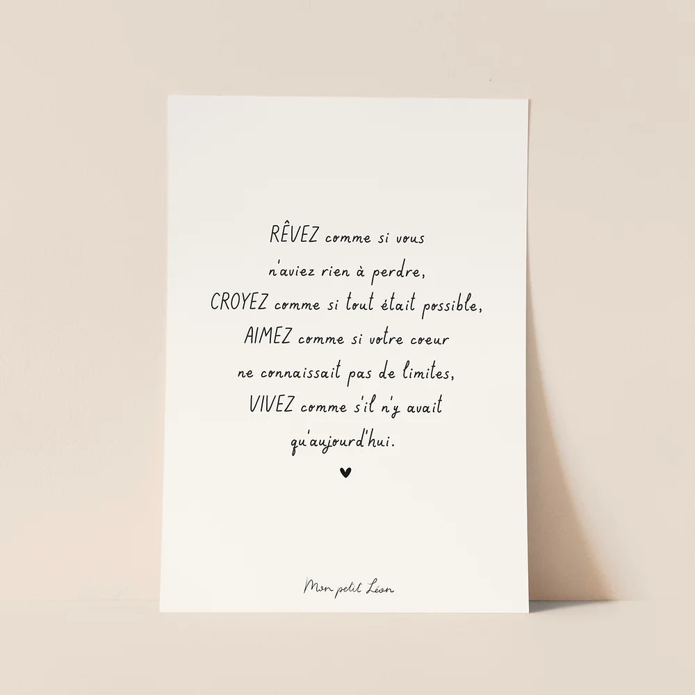 Carte "Rêvez" A6