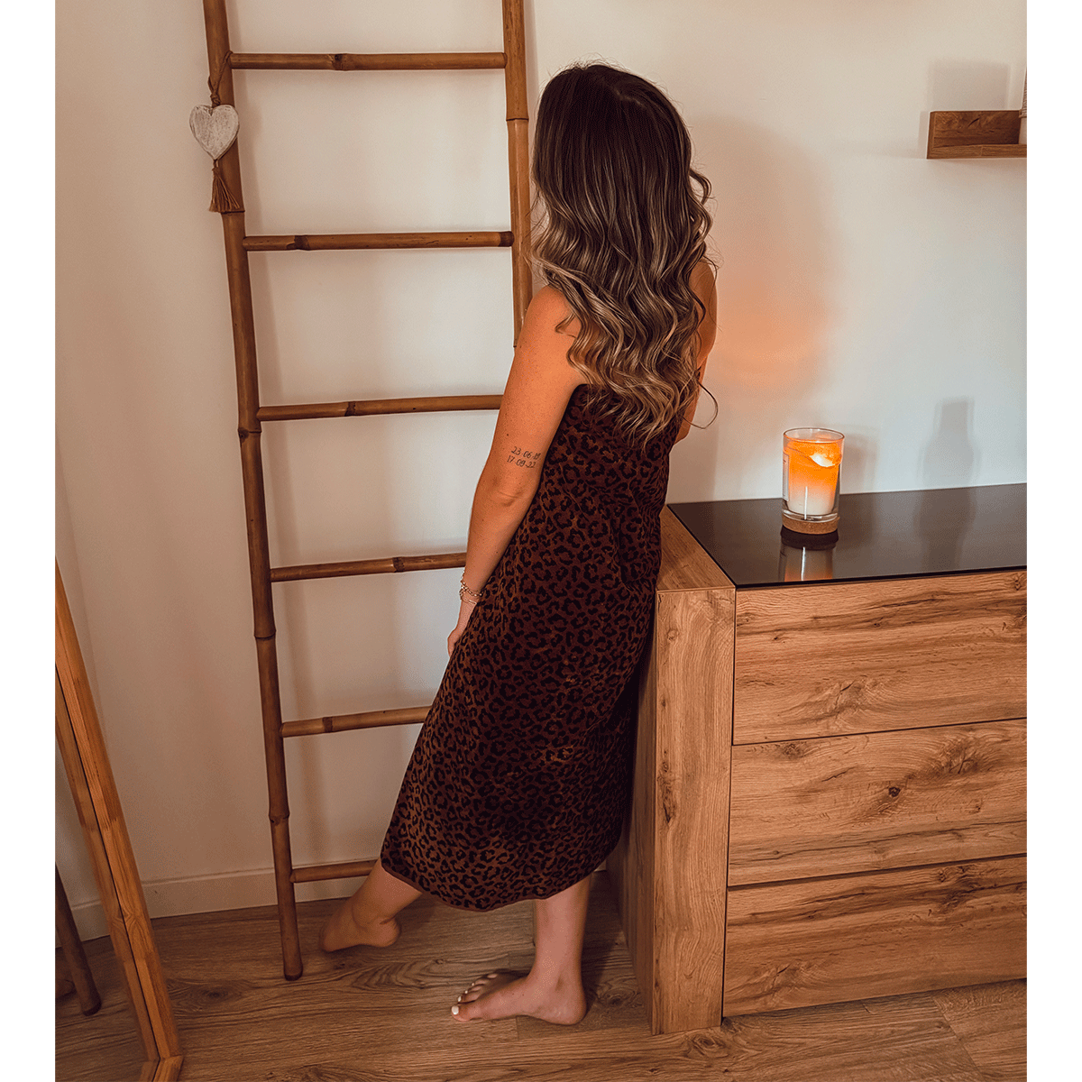 Serviette de bain léopard