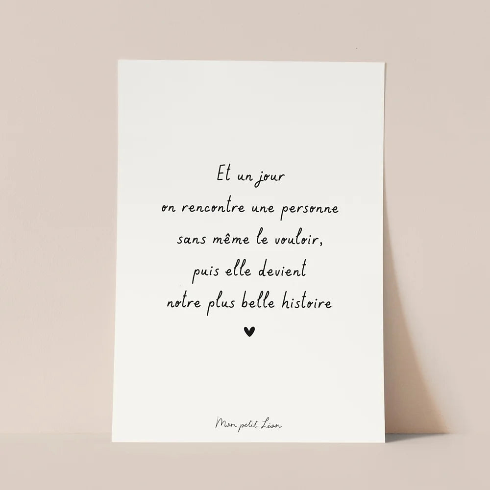 Carte "Un jour on rencontre une personne" A6