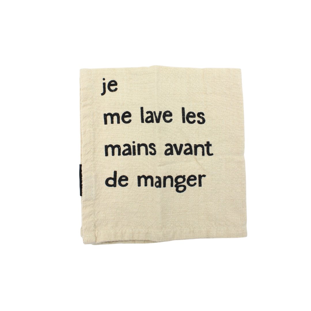 Lot de serviettes "Les bonnes manières à table"