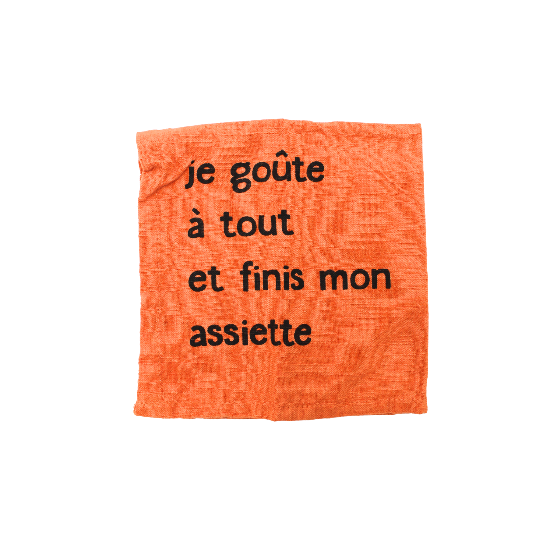 Lot de serviettes "Les bonnes manières à table"