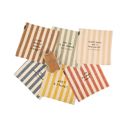 Lot de serviettes "C'est quand qu'on mange"