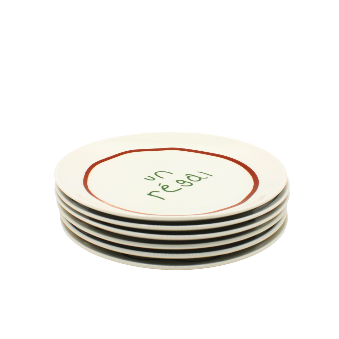 Coffret de 6 assiettes à message