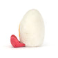 Peluche Oeuf dur en forme de coeur