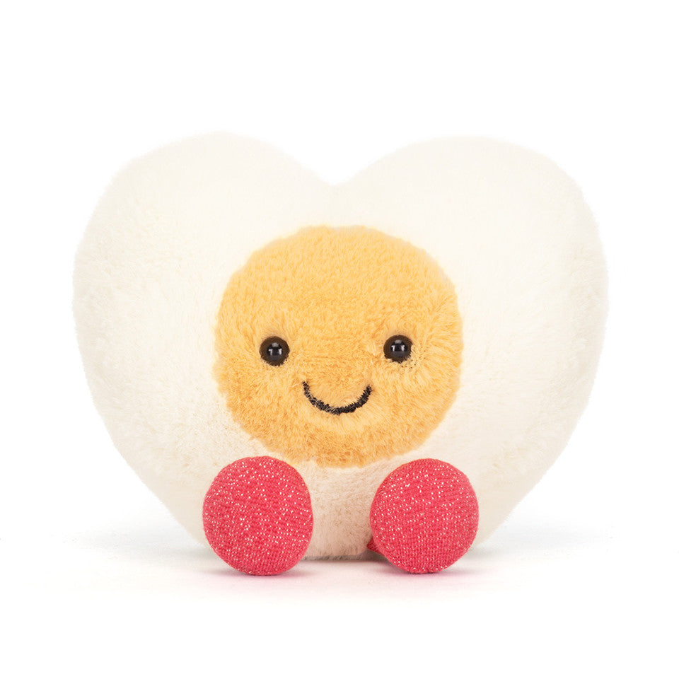 Peluche Oeuf dur en forme de coeur