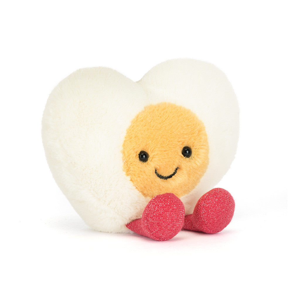 Peluche Oeuf dur en forme de coeur