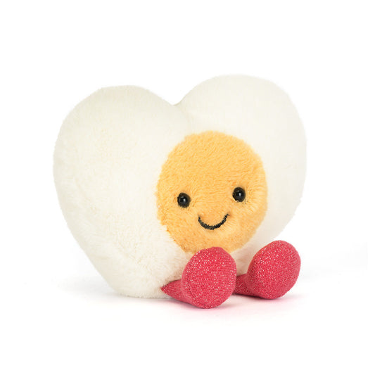 Peluche Oeuf dur en forme de coeur
