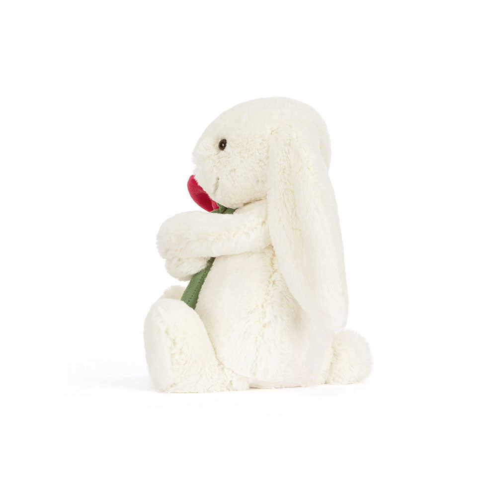 Peluche Lapin Bashful Rose rouge