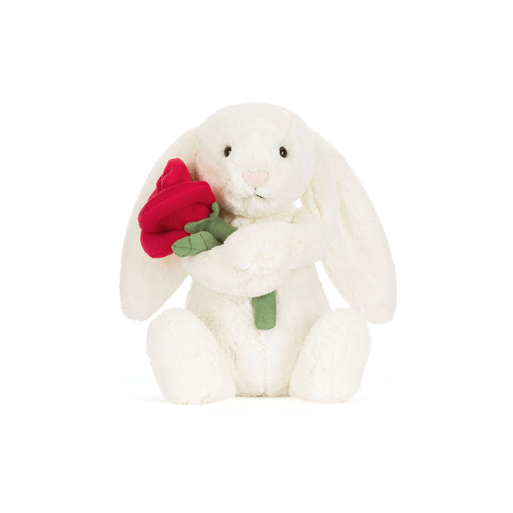 Peluche Lapin Bashful Rose rouge