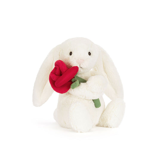 Peluche Lapin Bashful Rose rouge