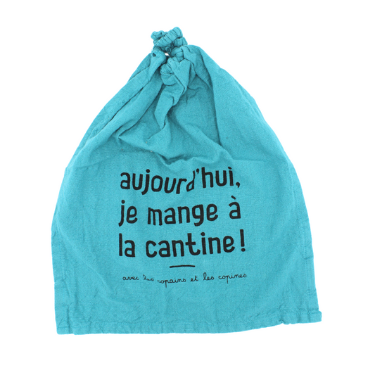 Bavoir "Aujourd'hui j'ai mangé à la cantine"