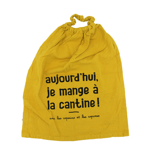 Bavoir "Aujourd'hui j'ai mangé à la cantine"