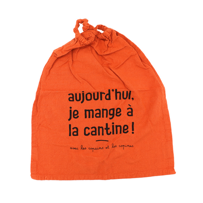 Bavoir "Aujourd'hui j'ai mangé à la cantine"