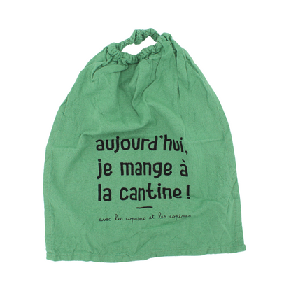 Bavoir "Aujourd'hui j'ai mangé à la cantine"