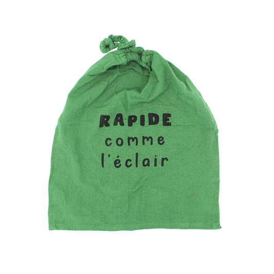 Bavoir "Rapide comme l'éclair"
