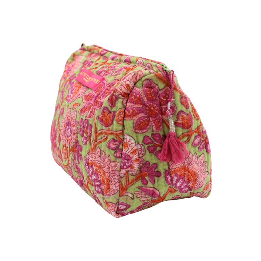 Trousse de toilette India vert anis