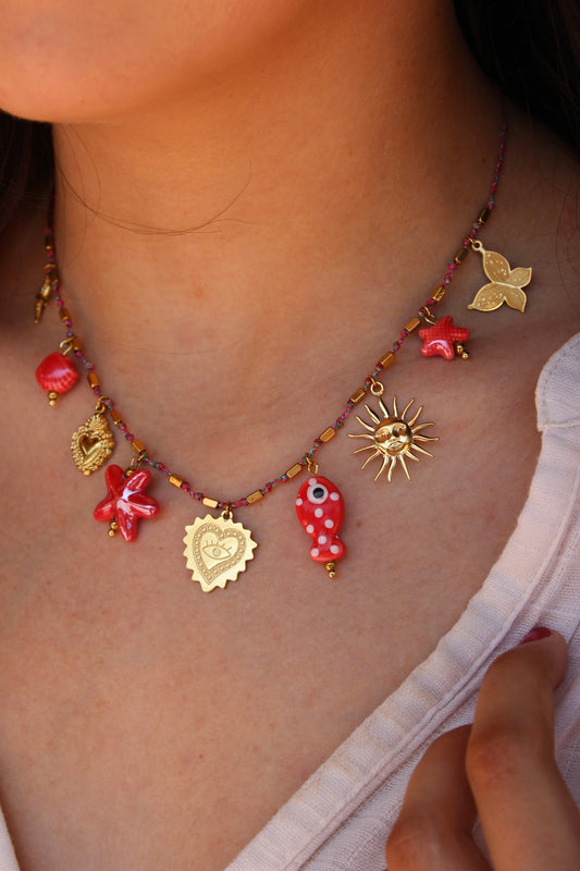 Collier Lise rose