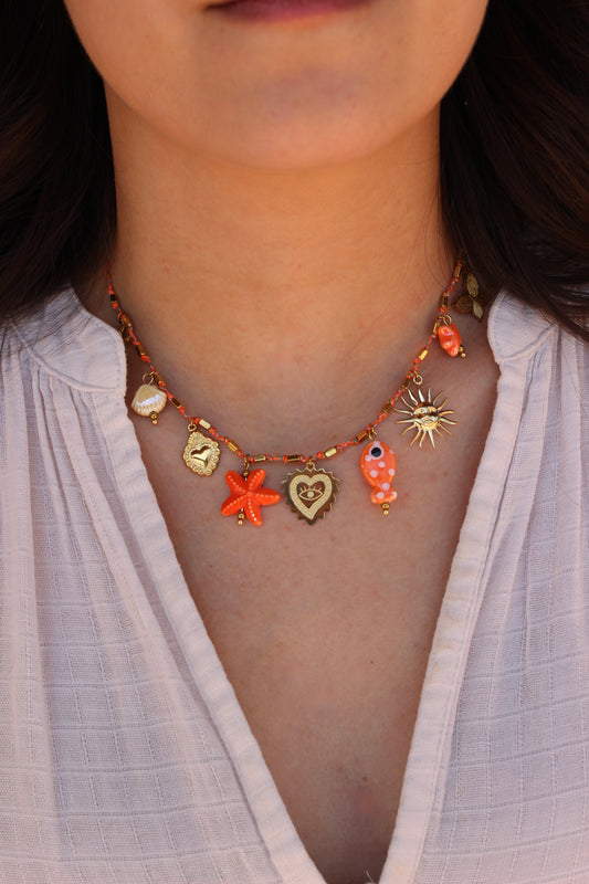 Collier Lise orange