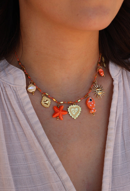 Collier Lise orange