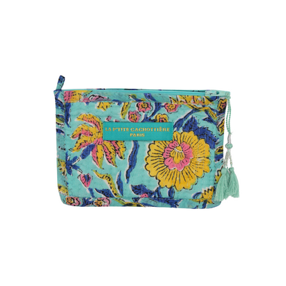 Trousse de toilette India turquoise