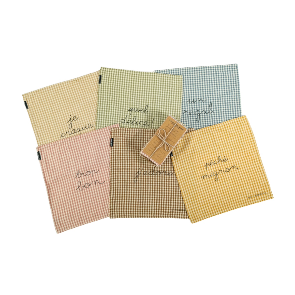 Lot de serviettes "Je craque"