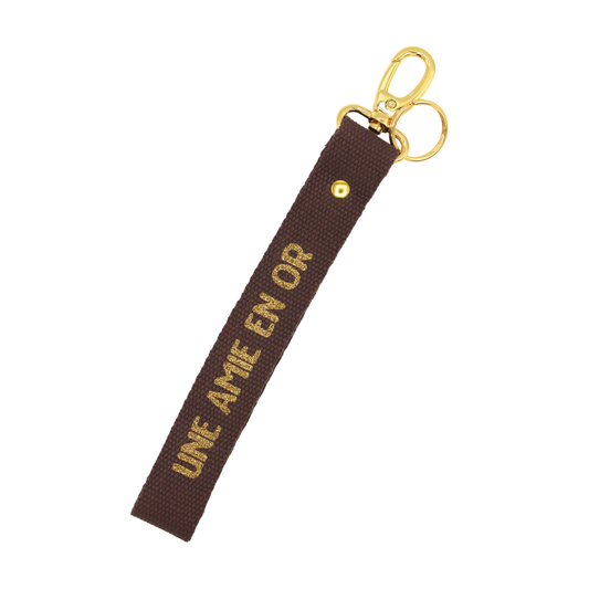 Porte-clés Une amie en or